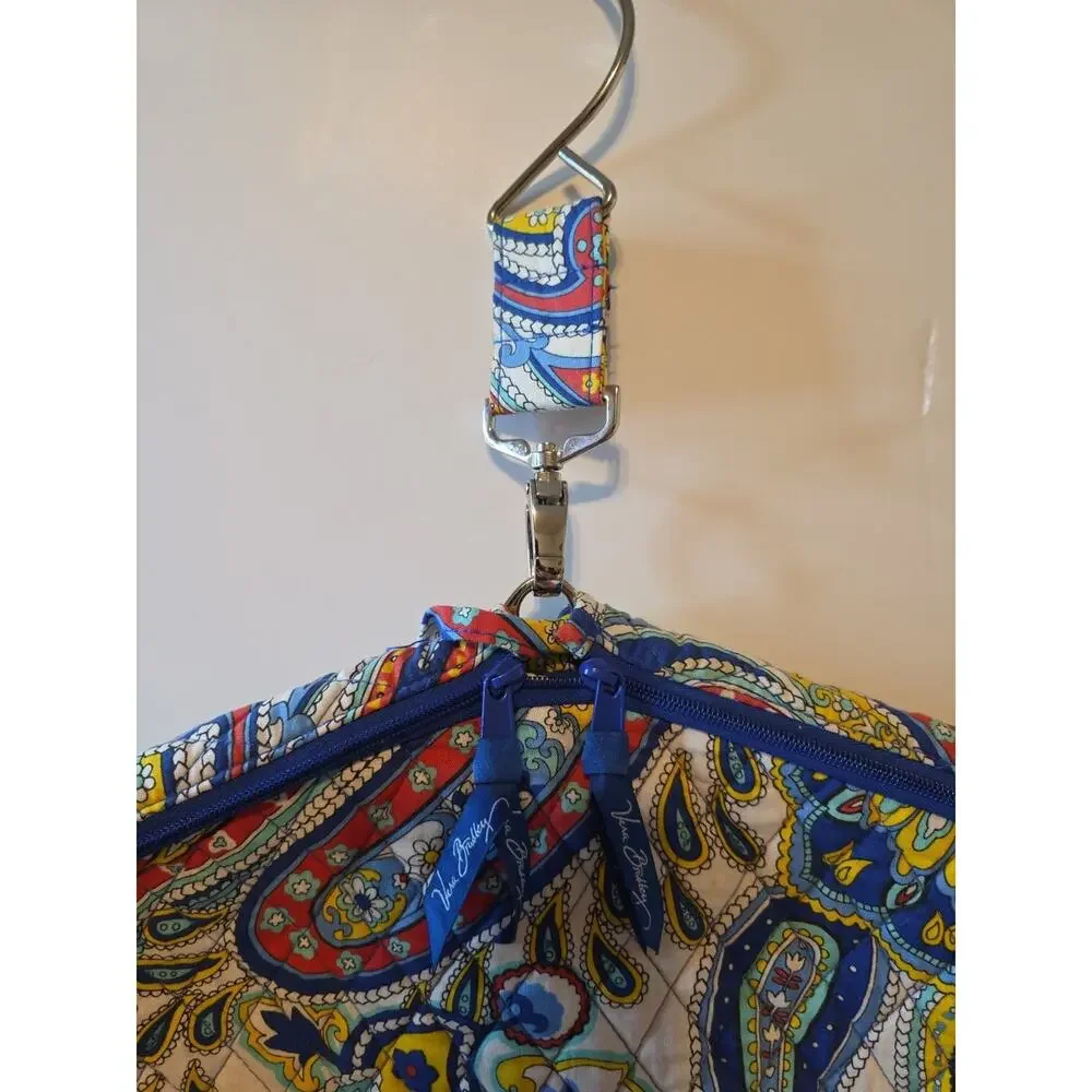 Vera Bradley Marina Paisley RARE Garment Bag Floral Quilted Hanging Travel Bag